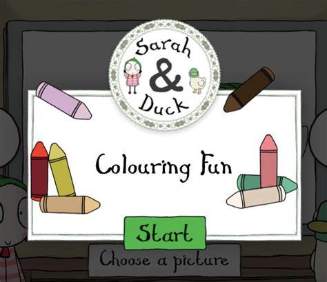 Colouring with Sarah and Duck - Cbeebies