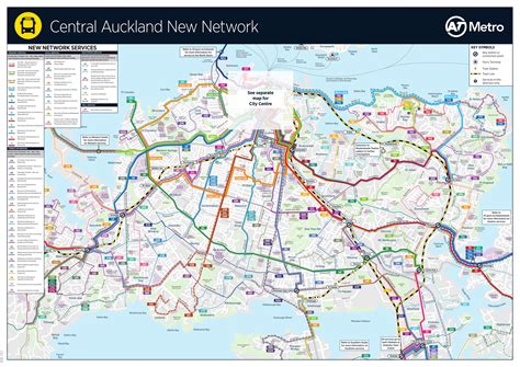 Updated Central New Network Map - Greater Auckland