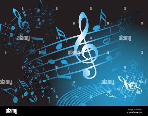 Blue music theme - abstract musical background Stock Vector Image & Art - Alamy