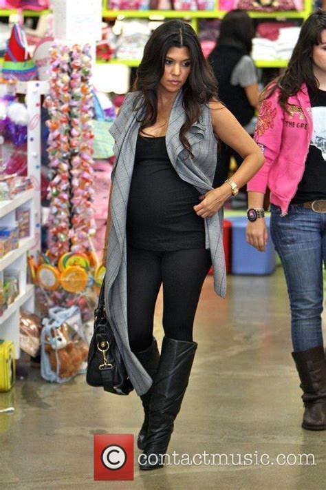 Pregnant Kourtney Kardashian - shopping at Kitson for Kids with her ...