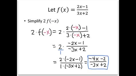 College Algebra Example: Evaluating Function Notation - YouTube