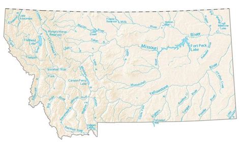 Map of Montana - Cities and Roads - GIS Geography