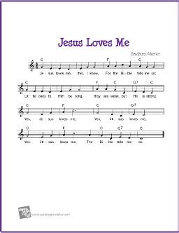 Jesus Loves Me | Free Sheet Music for Guitar - a photo on Flickriver