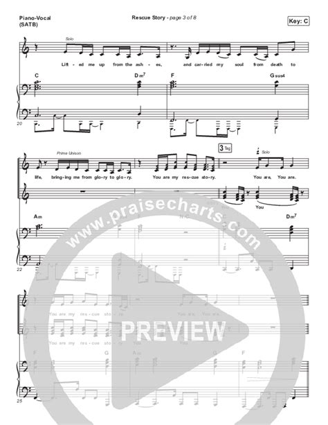 Rescue Story Sheet Music PDF (Zach Williams) - PraiseCharts