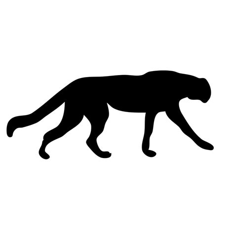 Cheetah | Free Stock Photo | Illustrated silhouette of a cheetah | # 15954