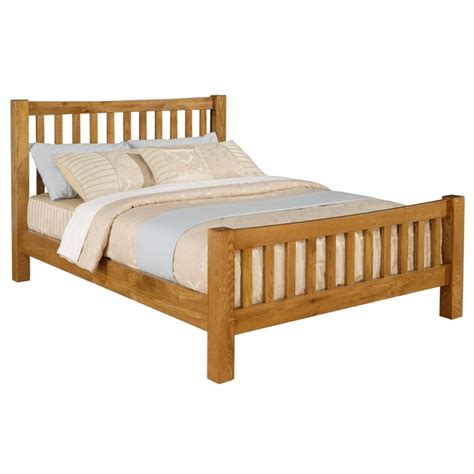 Solid Oak Double Bed Frame - 4ft 6" - Free Next Day Delivery*