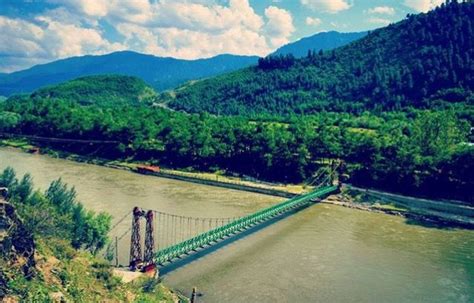 Hanging bridge over #Jhelum river, Ecopark, Baramulla, Kashmir