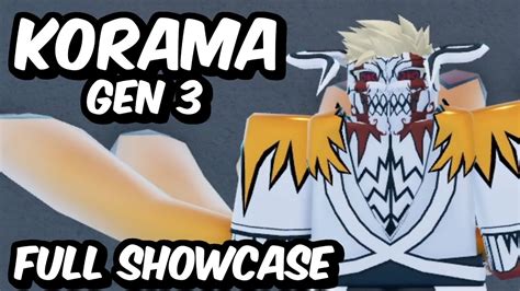 Gen 3 Korama Spirit FULL SHOWCASE! | Shindo Life Korama Full Showcase and Review - YouTube