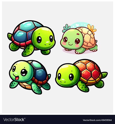 Cute turtle file Royalty Free Vector Image - VectorStock