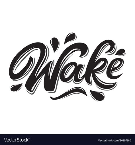 Wake lettering logo in graffiti style isolated Vector Image