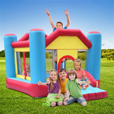 Topcobe Inflatable Bounce House, Castle Jumper Bouncer Castle for Kids Ball Pits, Outdoor Jumper ...