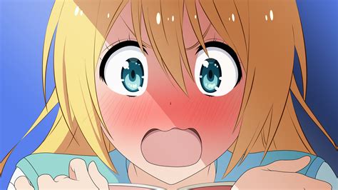 #blushing, #anime girls, #anime, #Kirisaki Chitoge, #blonde, #school ...