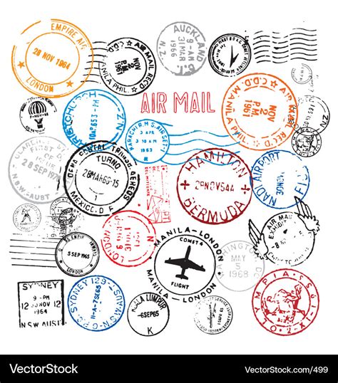 Postmarks Royalty Free Vector Image - VectorStock