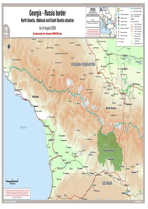 Document - Georgia Russia Border: North Ossetia, Abkhazia and South Ossetia situation - August 2008