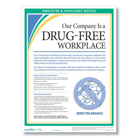 Drug Free Workplace Poster