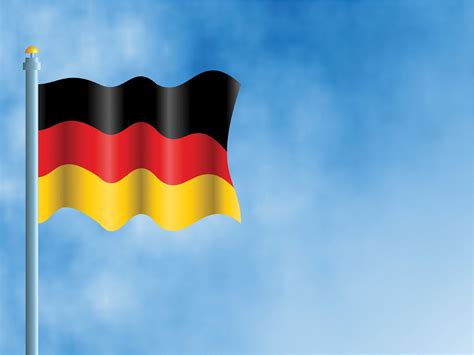 German flag on Sky Backgrounds | Flag Templates | Free PPT Grounds and ...