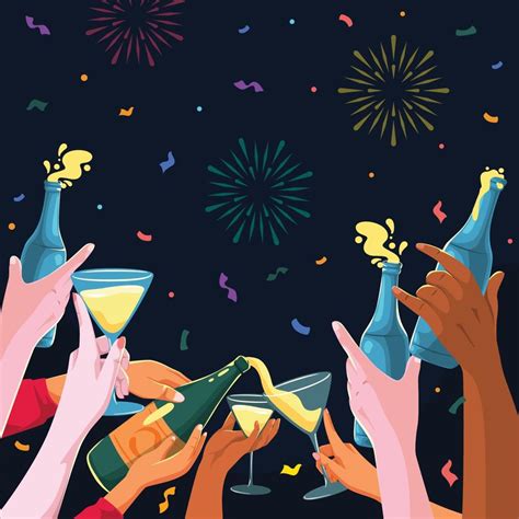 Celebrating New Year Party Background 14047951 Vector Art at Vecteezy