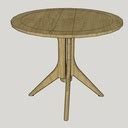 Table ronde transformée en table octogonale par chênedinspiration sur L ...
