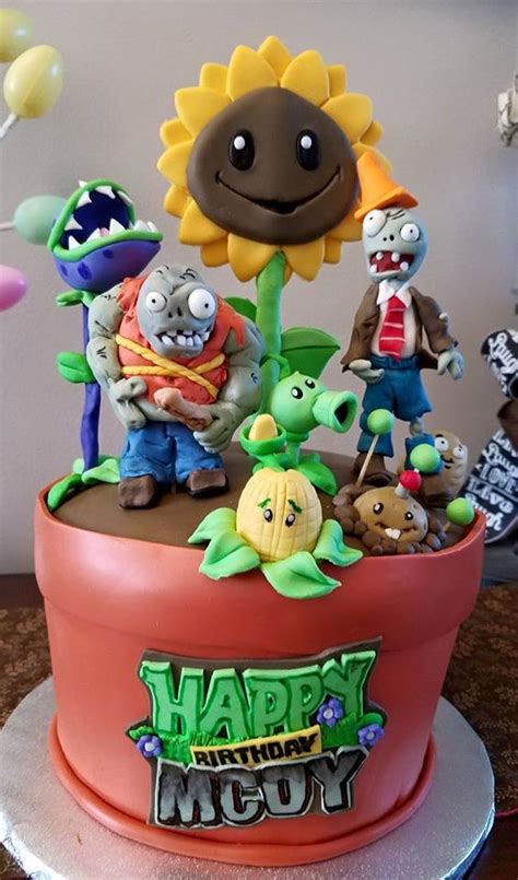 Layers of Love: Plants vs. Zombies cake