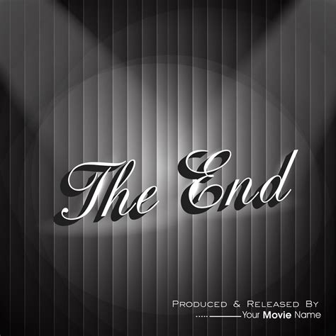 The End. Movie Ending Screen. Royalty-Free Stock Image - Storyblocks