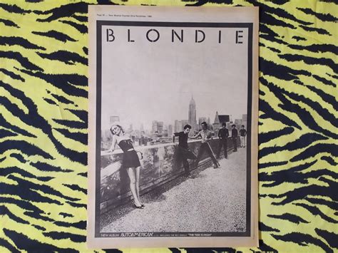 Original 1980 Blondie Advert/poster , Rare Vintage Poster autoamerican Punk Synth Pop New Wave ...