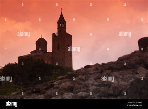 Bulgaria, Europe, Veliko Tarnovo, Fortress of Tsarevets, Church of the Blessed Saviour ...