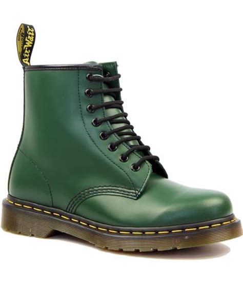 Dr Martens 1460 Retro 60's Classic Smooth Green Leather Boots