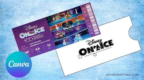 Disney on Ice Ticket Template Printables - Joy in Crafting