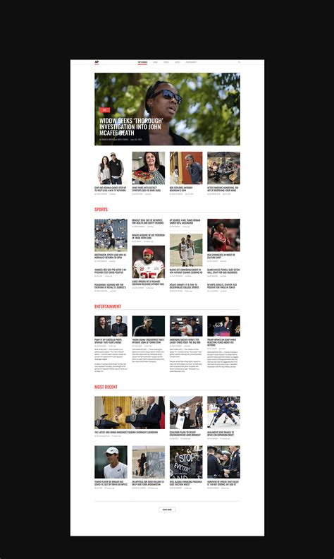 Associated Press — News website redesign on Behance