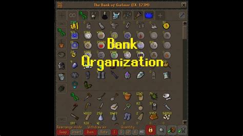 Tips and Tricks to Organize Your Bank [OSRS] - YouTube