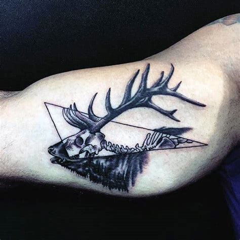 70 Antler Tattoo Designs For Men - Cool Branched Horn Ink Ideas