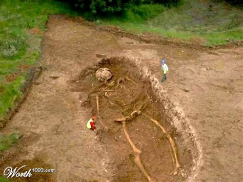 Men's giant skeletons measuring 10 to 12 feet tall were discovered in a cave