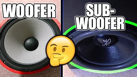 Woofer VS Subwoofer - YouTube