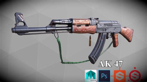 Ak 47 (FREE MODEL) - Download Free 3D model by javadbayat [5fb2fac] - Sketchfab