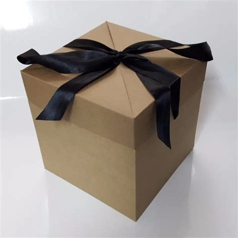 Pop Up Gift Box With Customized Print Upper Part Is Pulled Upwards And ...