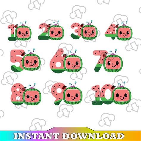 Cocomelon Logo and Birthday Number svg/png, Cocomelon Brithd - Inspire ...