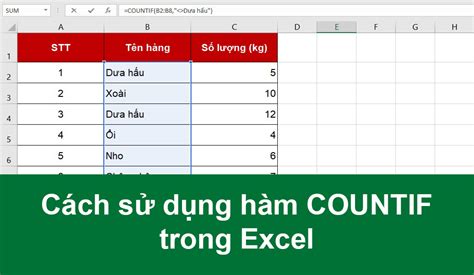 Hàm COUNTIF là gì? Hướng dẫn sử dụng hàm đếm có điều kiện | Blog Hồng