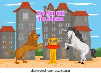 Lion Unicorn Kids English Nursery Rhymes Stock Vector (Royalty Free) 1024692526 | Shutterstock