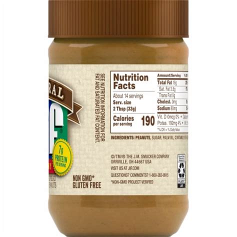 Jif Natural Creamy Peanut Butter, 16 oz - Fry’s Food Stores