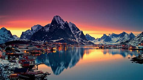 lake, Reflection, Norway, Village Wallpapers HD / Desktop and Mobile ...