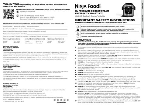 NINJA FOODI OL600 SERIES OWNER'S MANUAL Pdf Download | ManualsLib