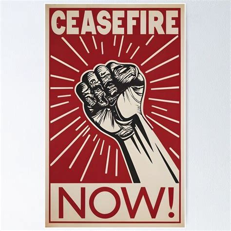 "Ceasefire - Ceasefire now Fist illustration" Poster for Sale by ...