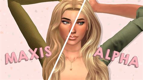 ALPHA VS MAXIS MATCH | Sims 4 Create A Sim Challenge - YouTube