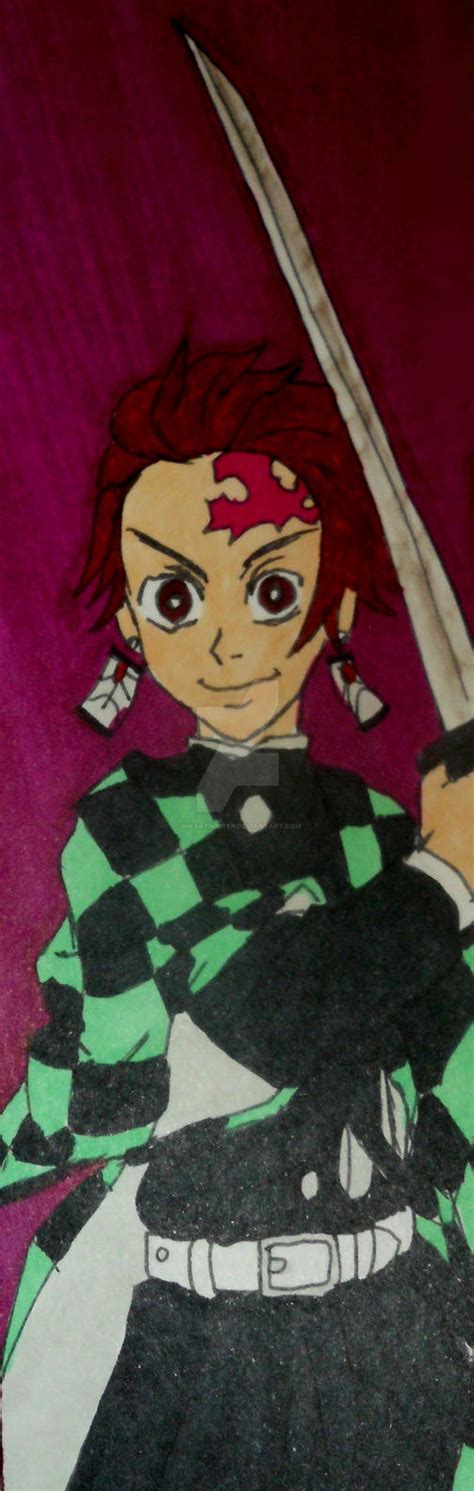 Tanjiro Kamado Bookmark by InkArtWriter on DeviantArt