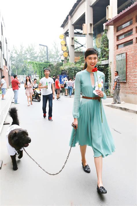 Stunning Chinese Model in Burberry Prorsum Dress