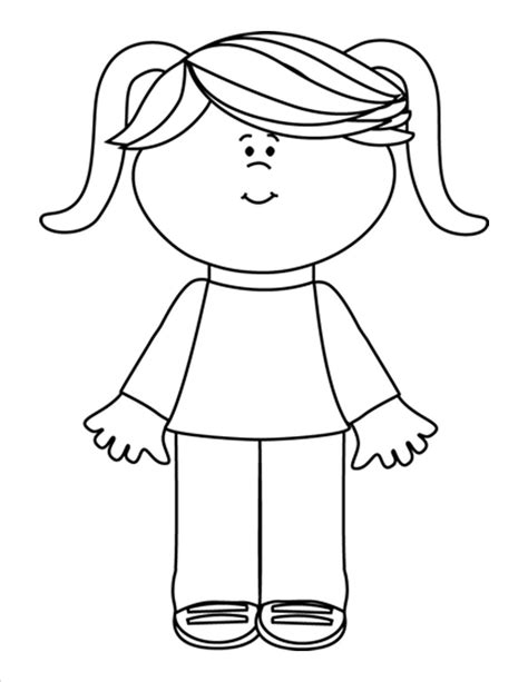 Girl Child Clipart Black And White - ClipartXtras | Free clip art, Clip ...