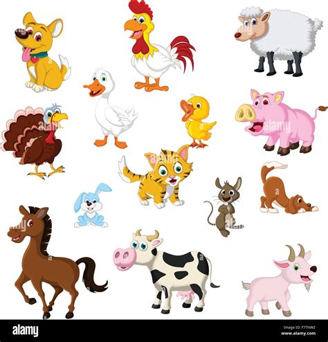 farm animal cartoon collection Stock Vector Image & Art - Alamy