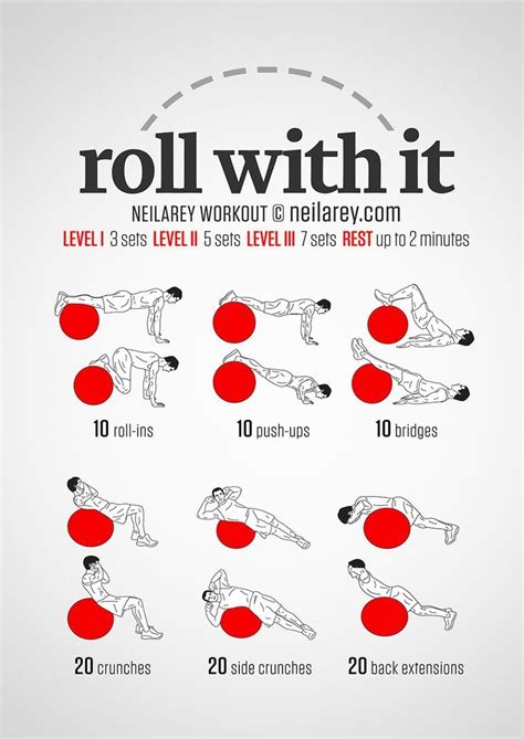 6 Day Exercise Ball Ab Workouts For Beginners for push your ABS ...