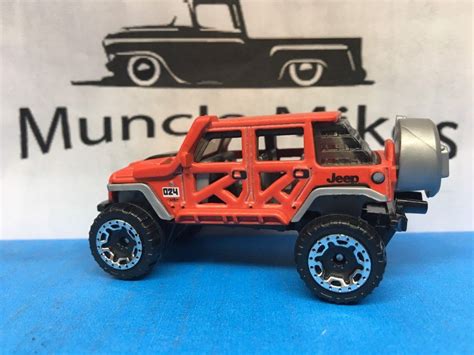 Hot Wheels 17 Jeep Wrangler Custom Painted Factory Satin FLAT RED - Muncle Mikes Custom Mancave ...