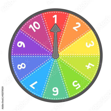 Vector Spin Wheel Game With Numbers 1-10 - Buy this stock vector and explore similar vectors at ...